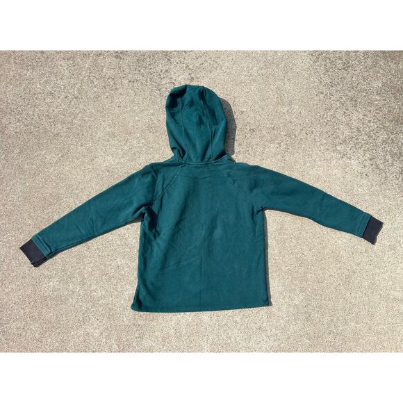 Under Armour Sweatshirt Women Sz Small Teal Graphic Mock Neck Hooded Long Sleeve - Picture 6 of 6